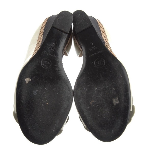 Chanel Authentic Vintage Interlocking CC Espadrilles Wedges Sz 36 6 - Picture 5 of 5